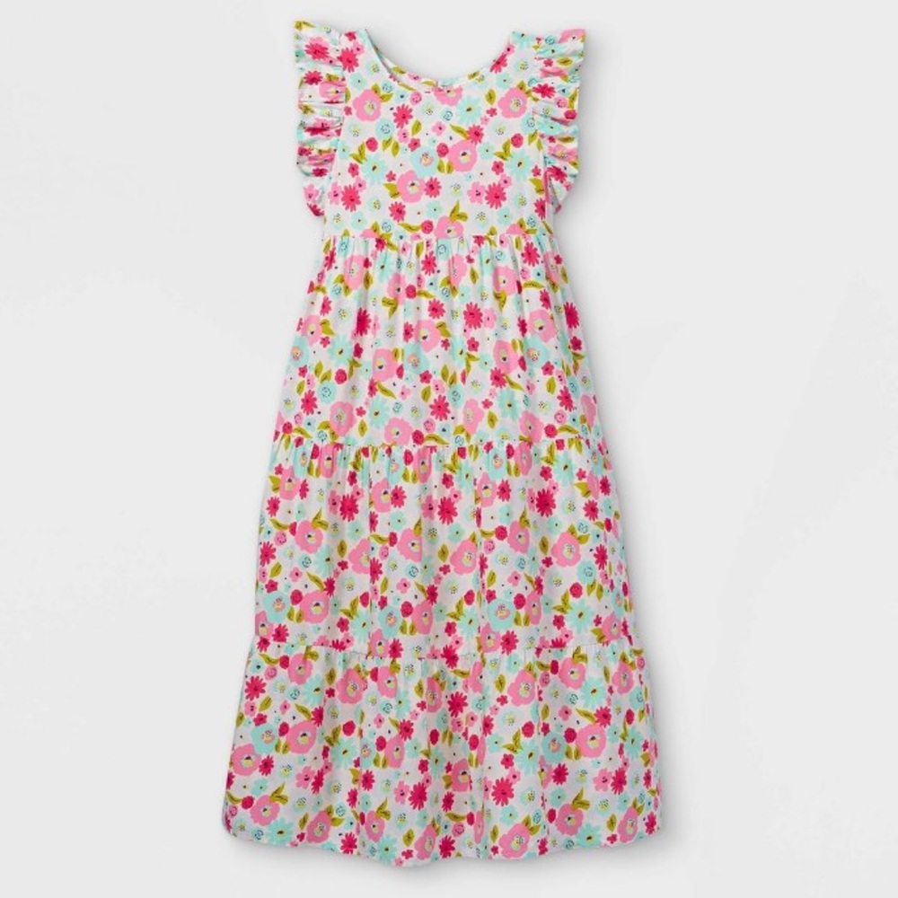 Cat & Jack girls’ tiered woven maxi dress